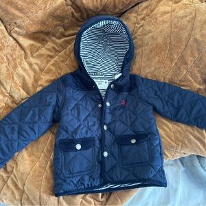 Jojo Maman Bebe 18-24 Months Navy Blue Coat